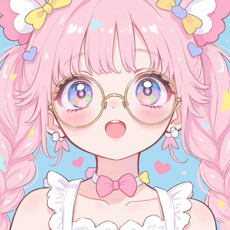 ảnh anime nữ tóc hồng kết hợp phong cách fantasy huyền ảo