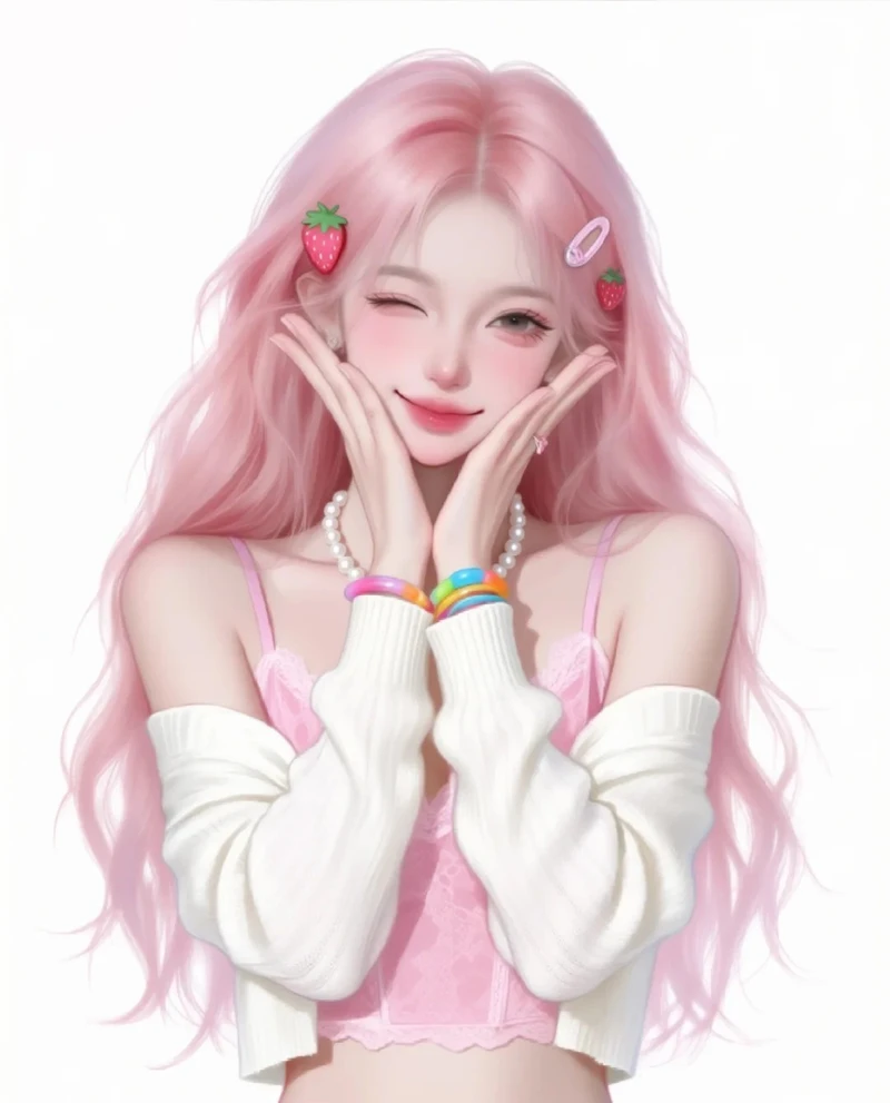 ảnh anime nữ tóc hồng mang vẻ đẹp lạnh lùng quyến rũ