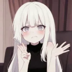 ảnh chất lượng 4k anime girl tóc trắng