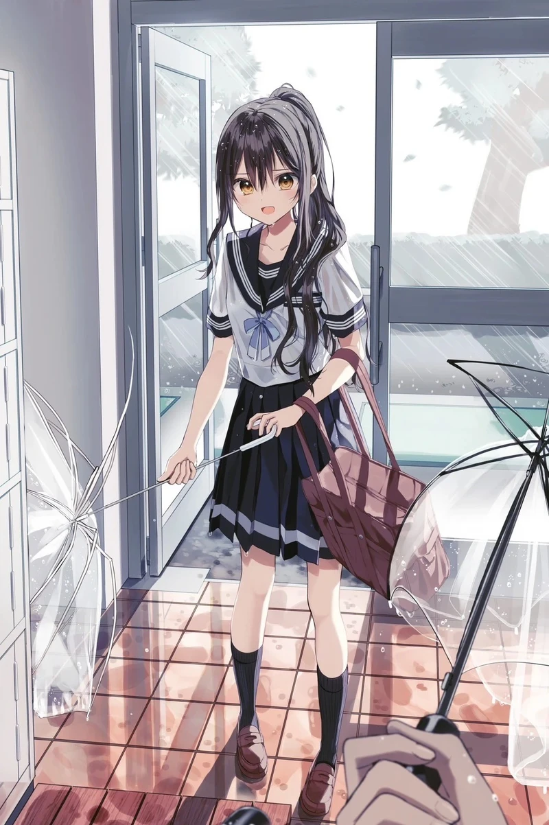 ảnh đẹp anime học sinh nữ