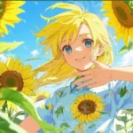 ảnh hoa hướng dương anime buồn cô đơn