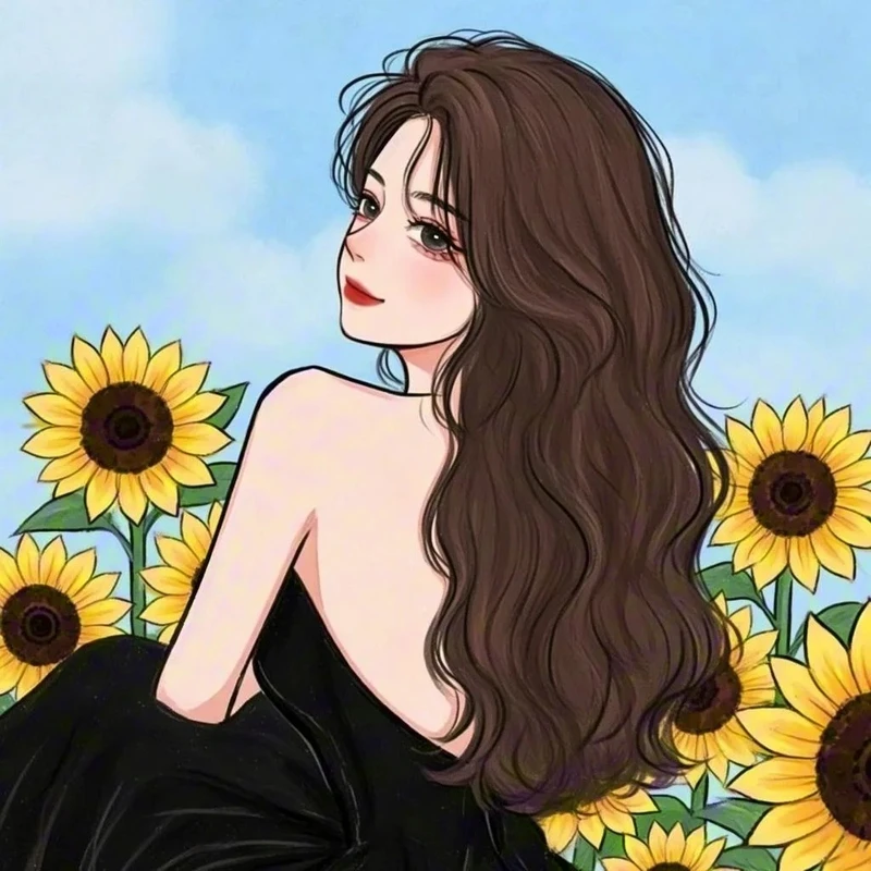 ảnh hoa hướng dương anime màu vàng rực