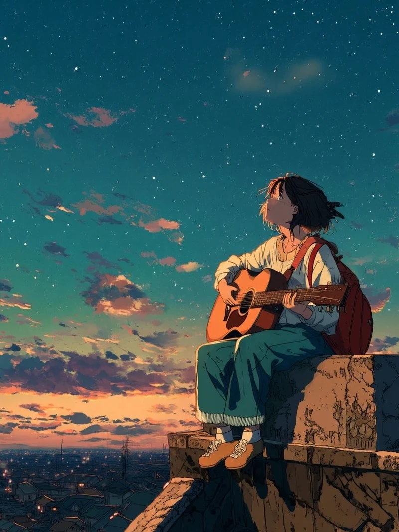 ảnh hoàng hôn anime có nhân vật nữ