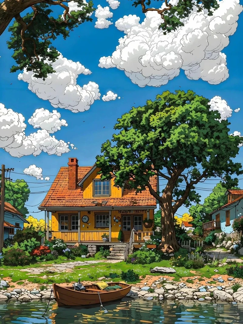 ảnh thiên nhiên anime 4k nghệ thuật