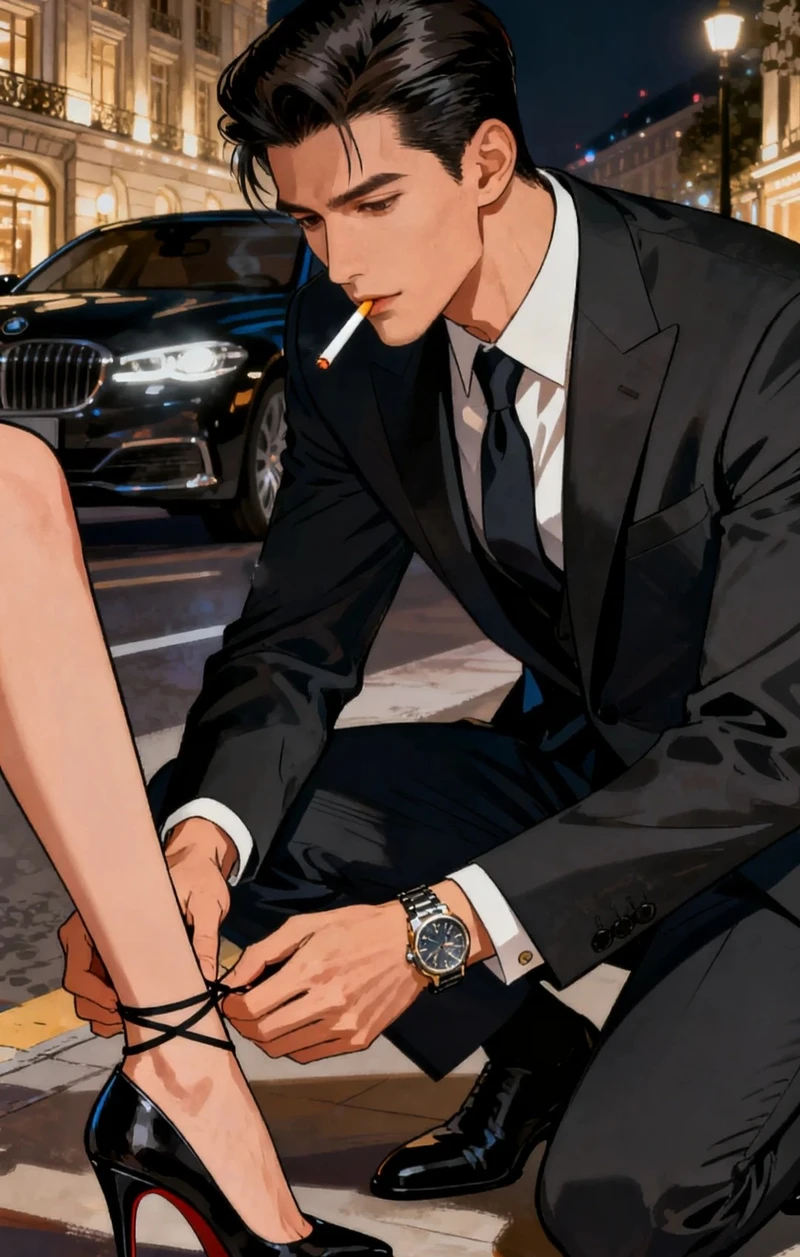 ảnh tổng tài anime mặc vest sang trọng