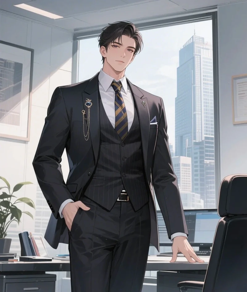 ảnh tổng tài anime quyền lực và lịch lãm