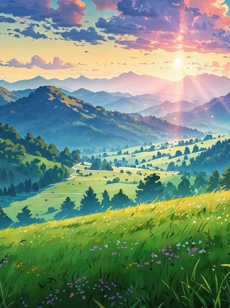anime 4k phong cảnh ảnh thiên nhiên