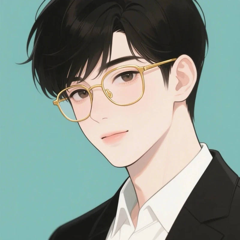 anime ảnh đeo kính cute nữ làm hình nền đẹp