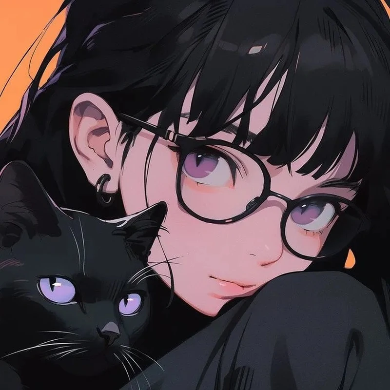 anime đeo kính ảnh nữ cute đáng yêu nhất