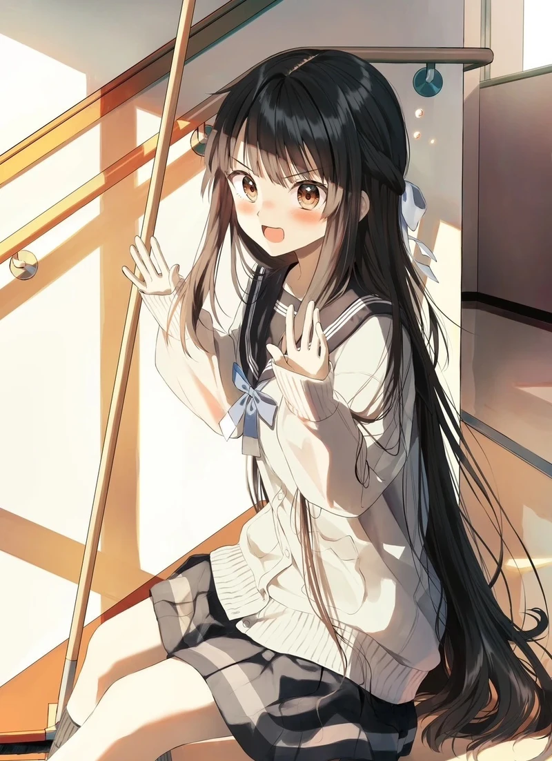 anime nữ học sinh ảnh chất