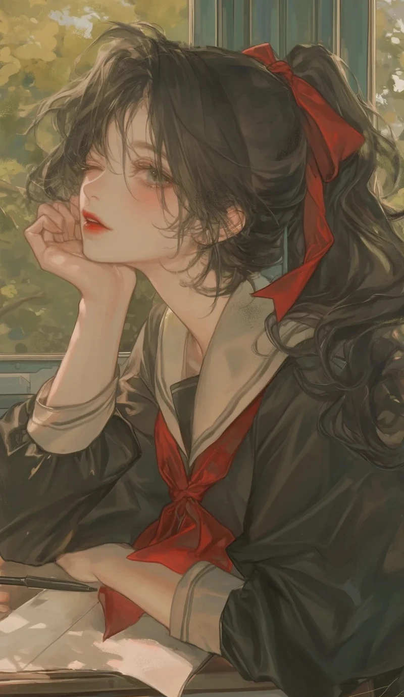 anime nữ học sinh ảnh cực đẹp
