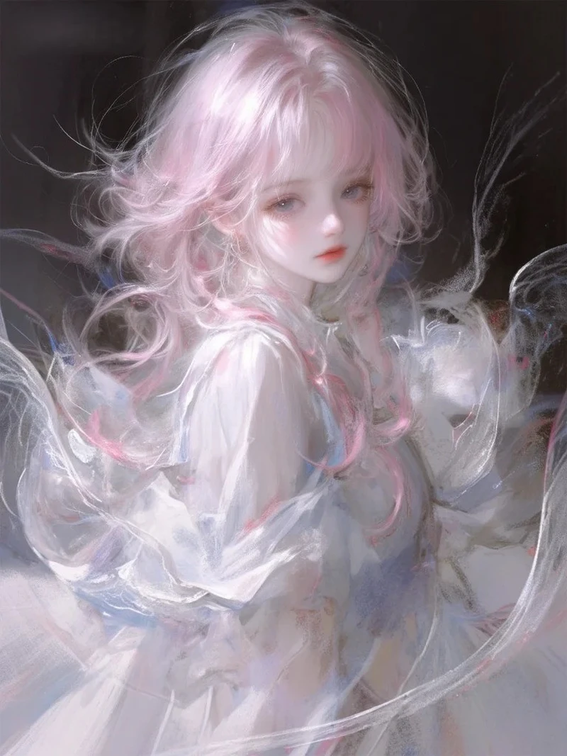 anime nữ tóc hồng ảnh đẹp với thần thái cuốn hút