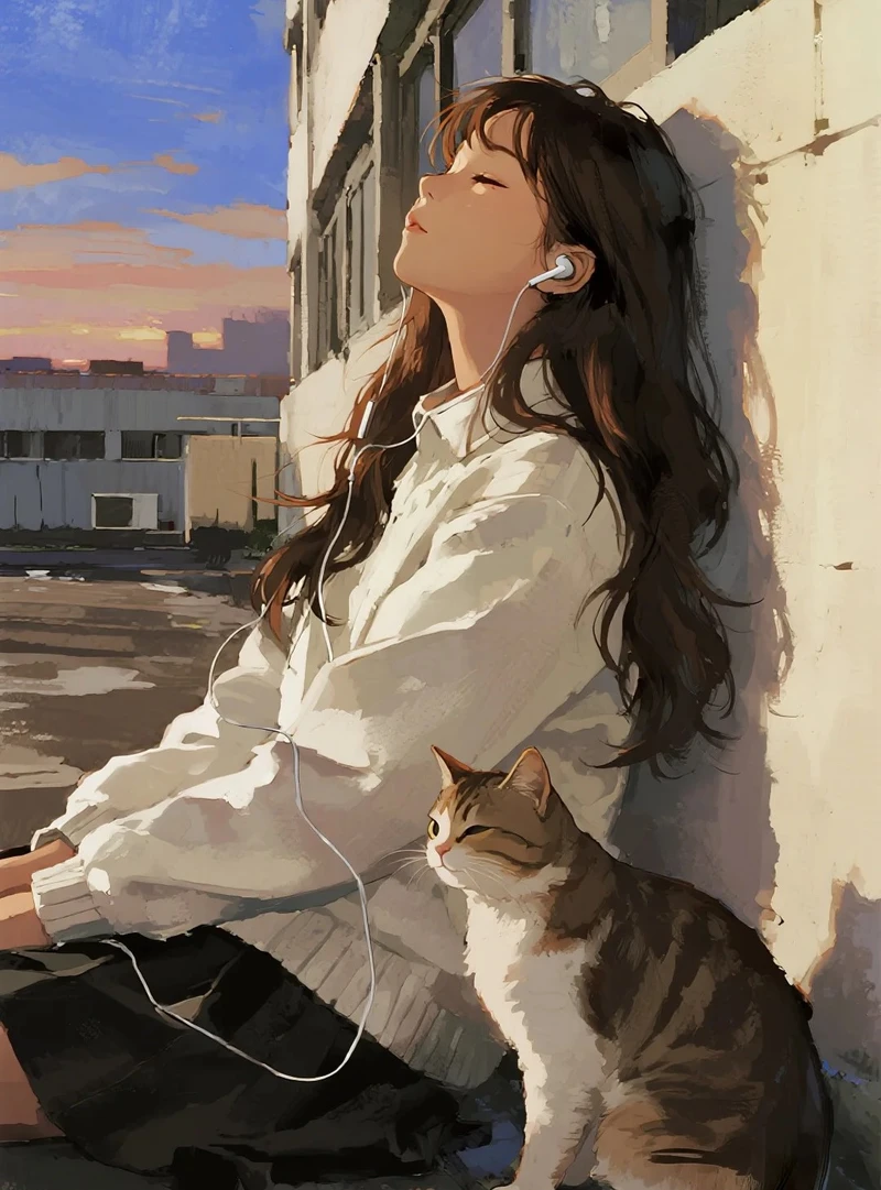 bầu trời đầy sao và ảnh anime chill lãng mạn
