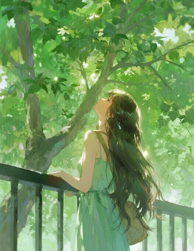 bức ảnh anime màu xanh lá cây nổi tiếng