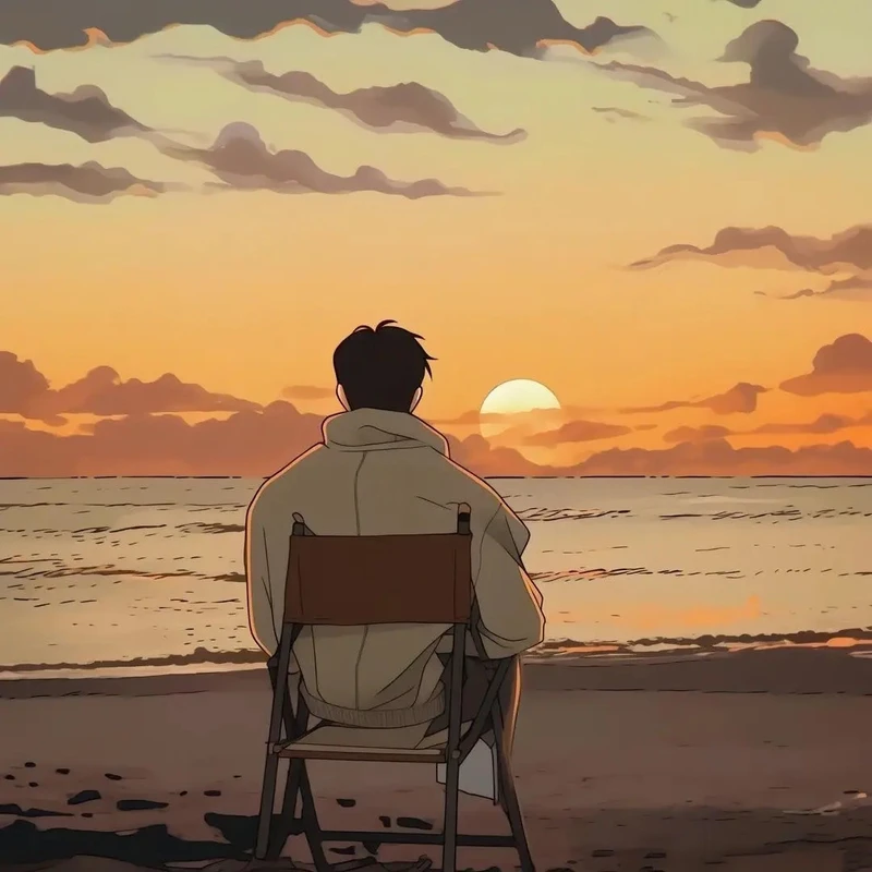 cô gái cô đơn trong ảnh anime chill buồn
