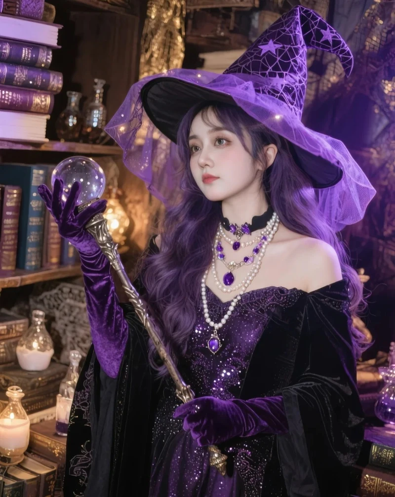 cosplay phù thủy phong cách huyền bí