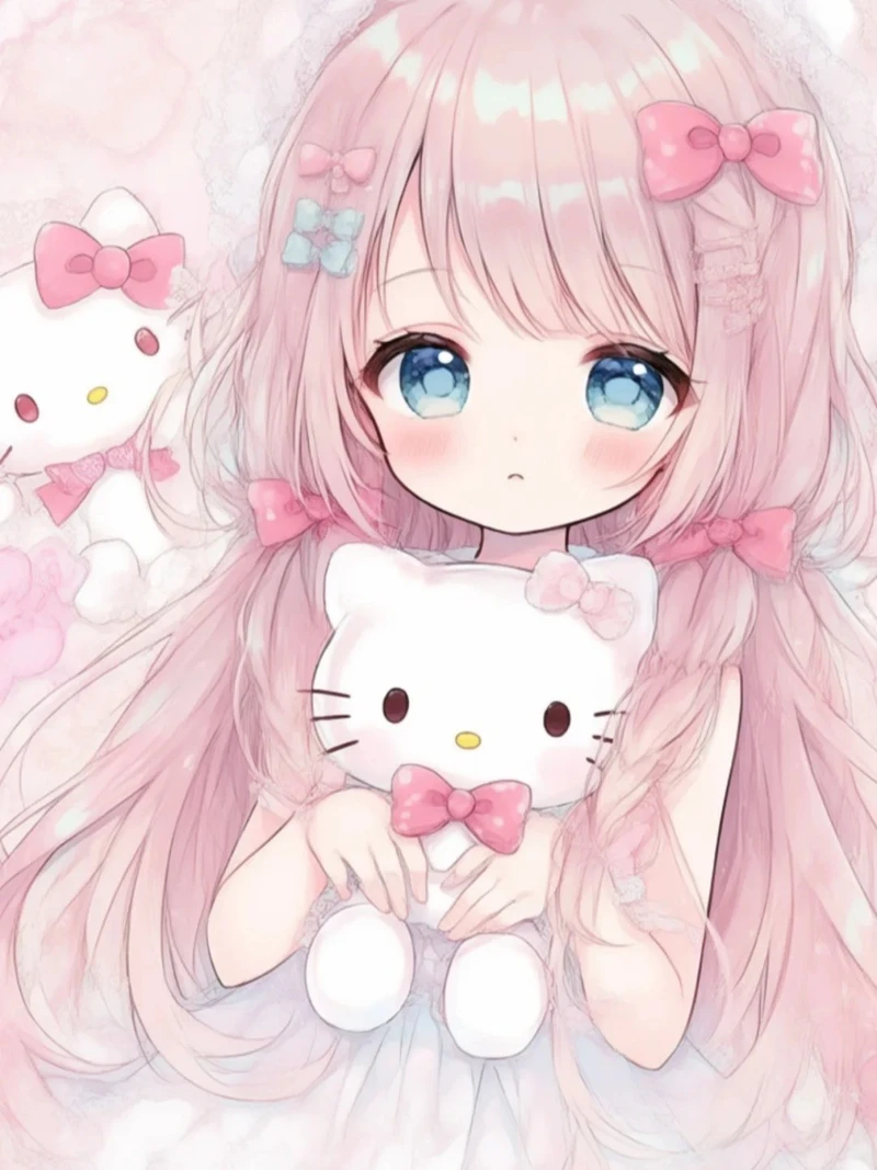 đẹp ảnh anime màu hồng mang phong cách mộng mơ