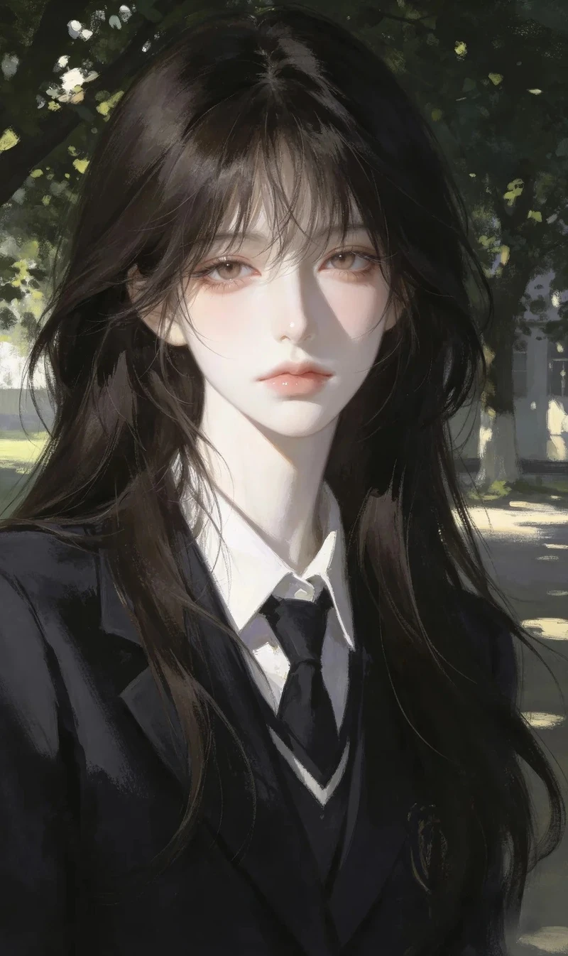 đẹp tự nhiên ảnh anime nữ học sinh