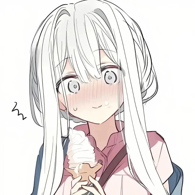 girl tóc trắng ảnh anime cực kỳ xinh đẹp