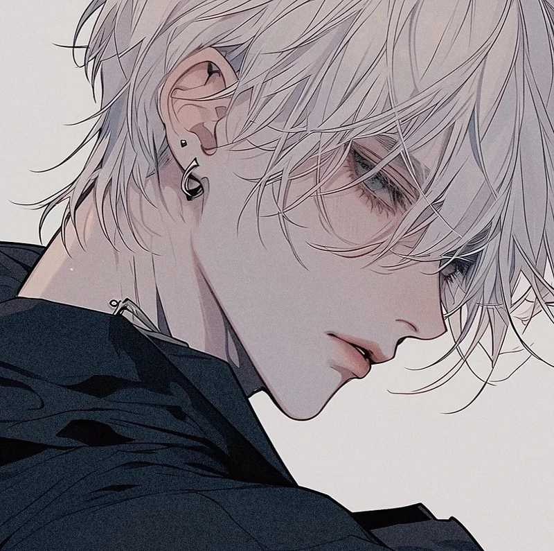 girl tóc trắng anime ảnh phong cách cute