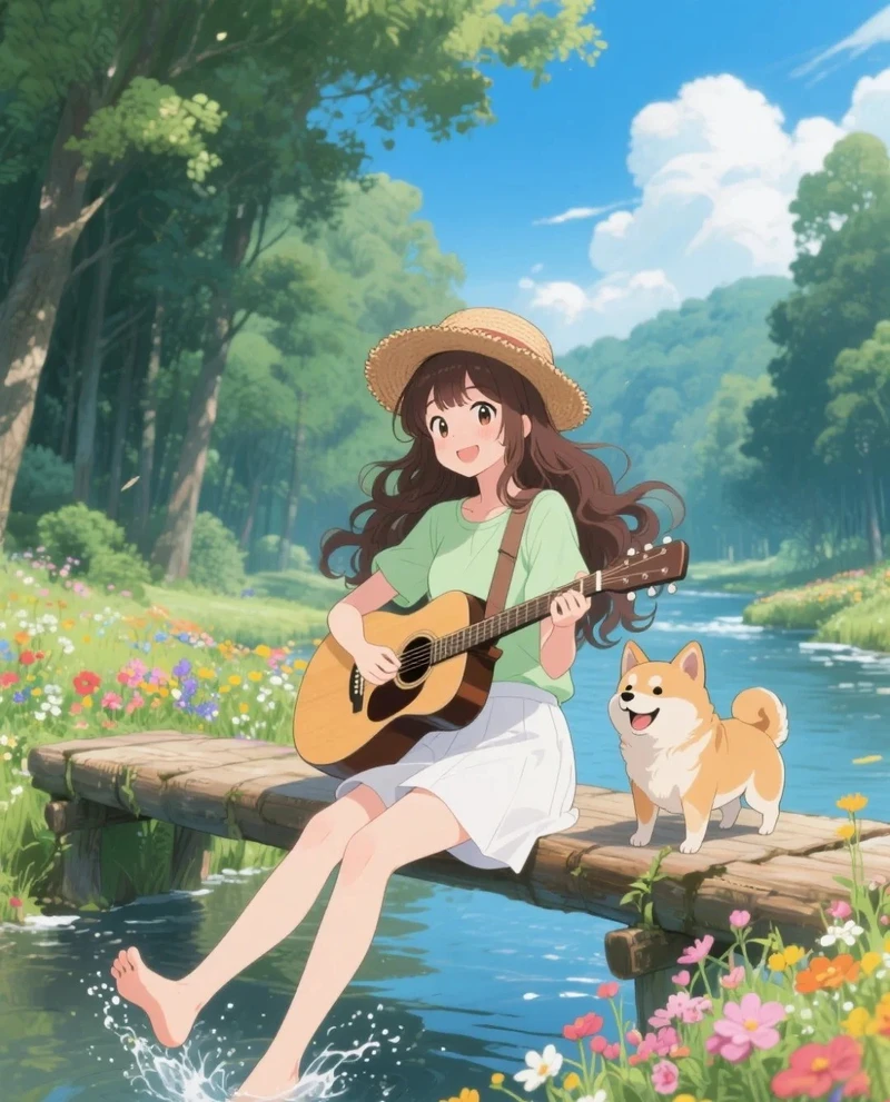 góc học tập cùng ảnh anime chill nhẹ nhàng