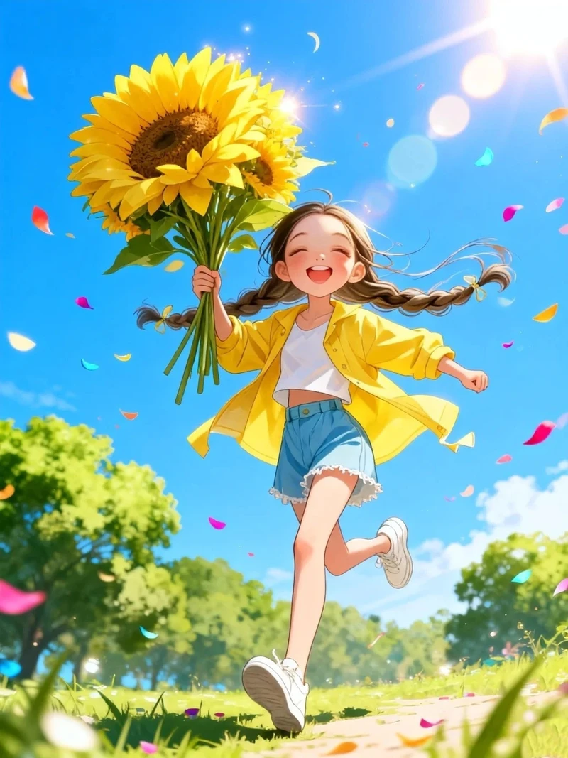 hình ảnh hoa hướng dương anime đẹp