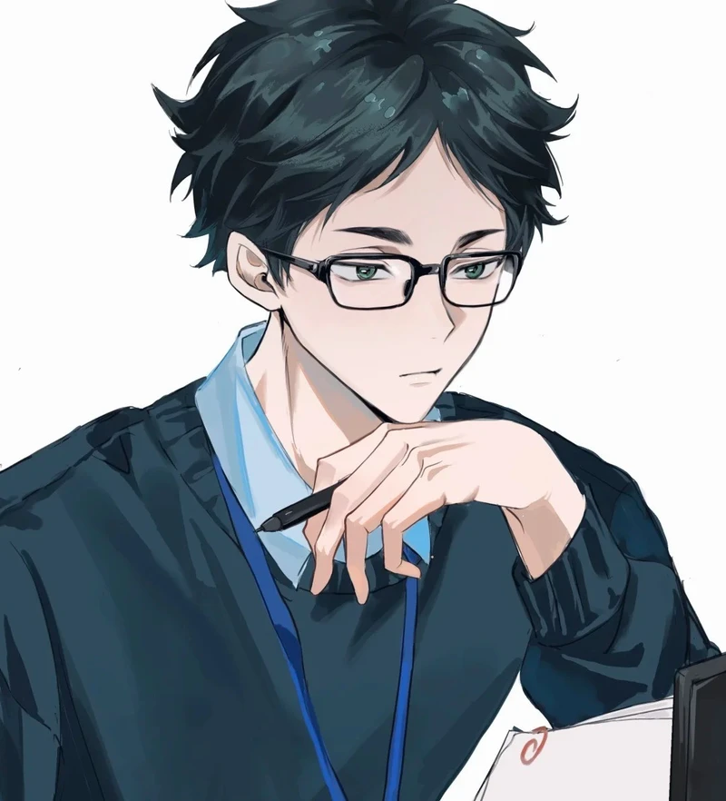 hình đẹp ảnh anime đeo kính nữ xinh nổi bật