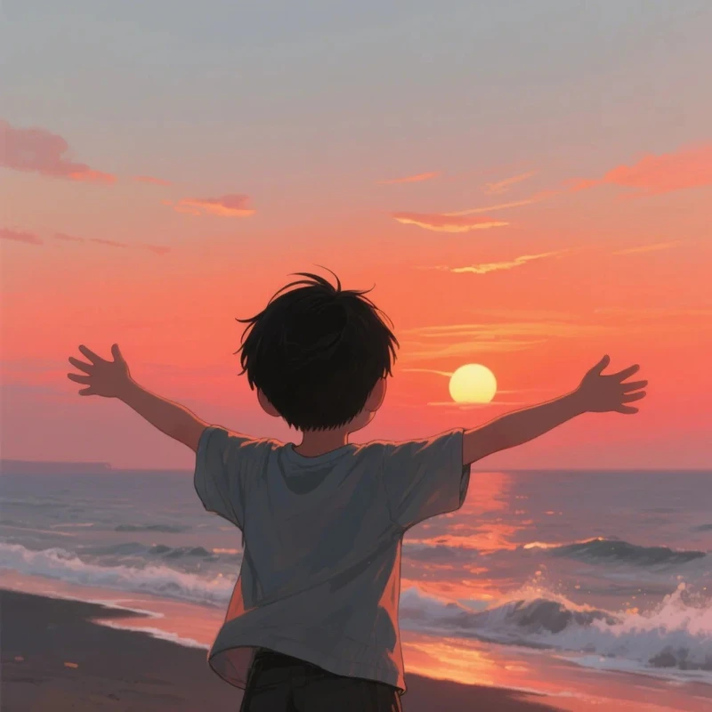 hình đẹp ảnh hoàng hôn anime