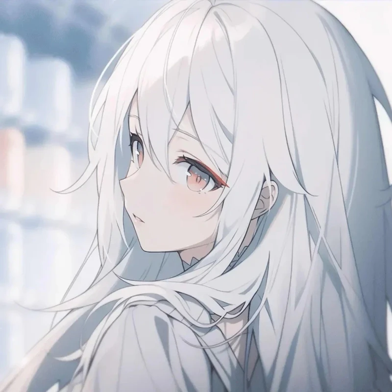 hình nền ấn tượng ảnh anime girl tóc trắng