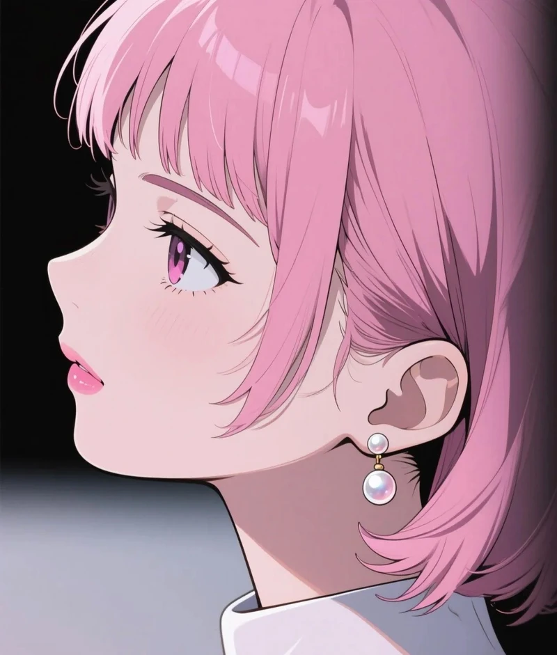 hình nền ảnh anime nữ tóc hồng dành cho điện thoại iPhone