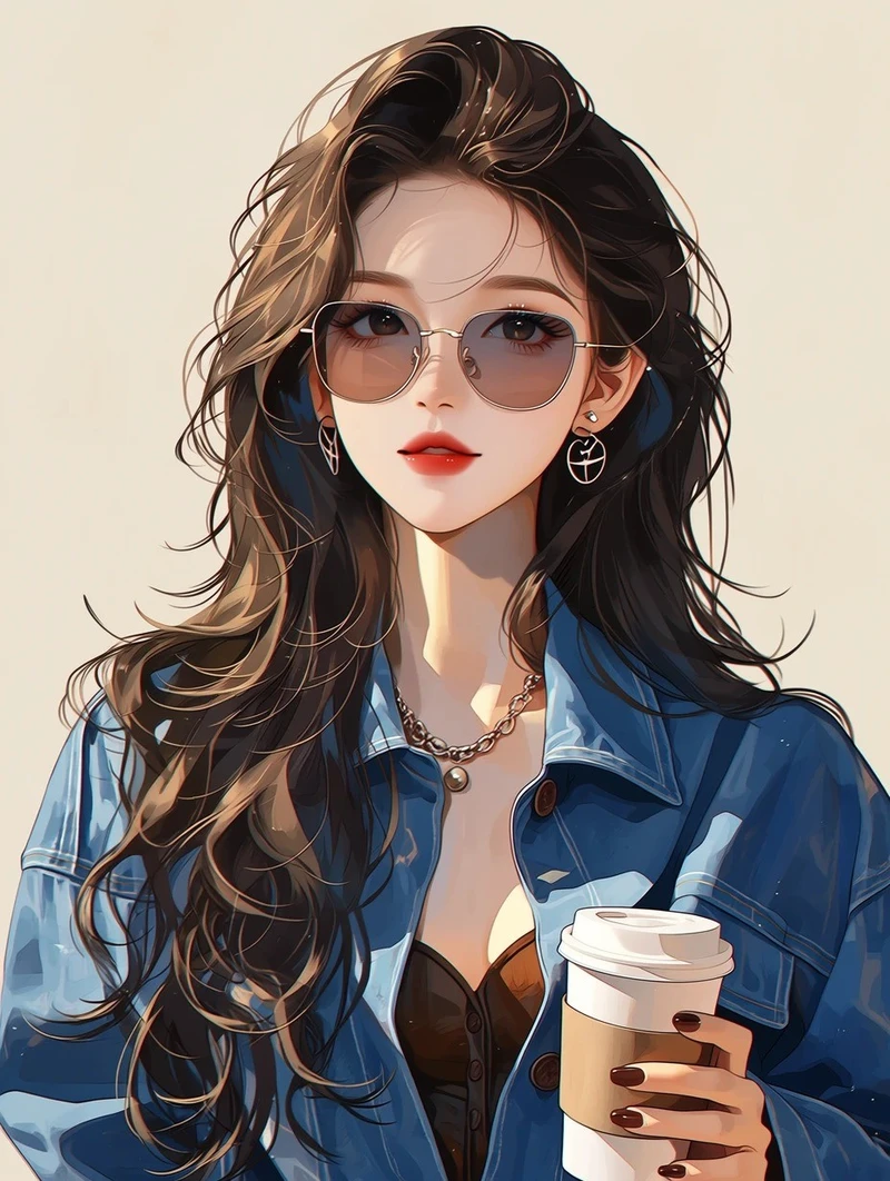 hình nền đẹp với ảnh anime đeo kính đáng yêu