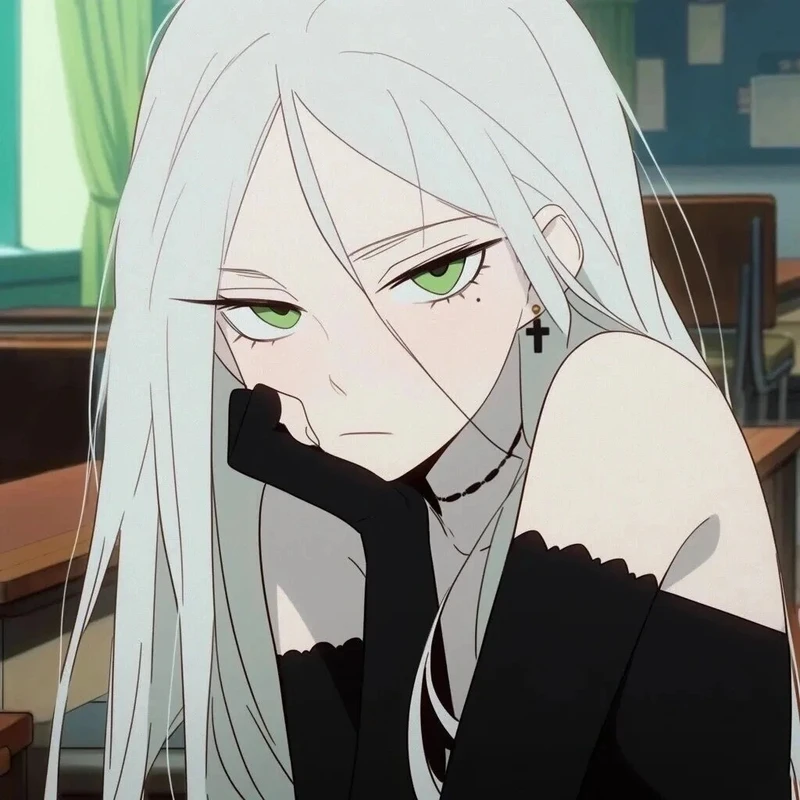 hình nền máy tính ảnh anime girl tóc trắng