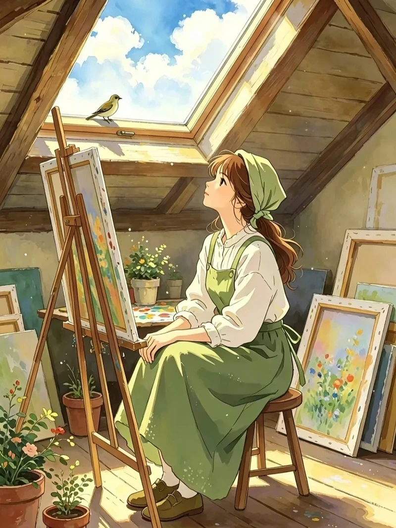 không gian yên tĩnh từ ảnh anime chill nghệ thuật