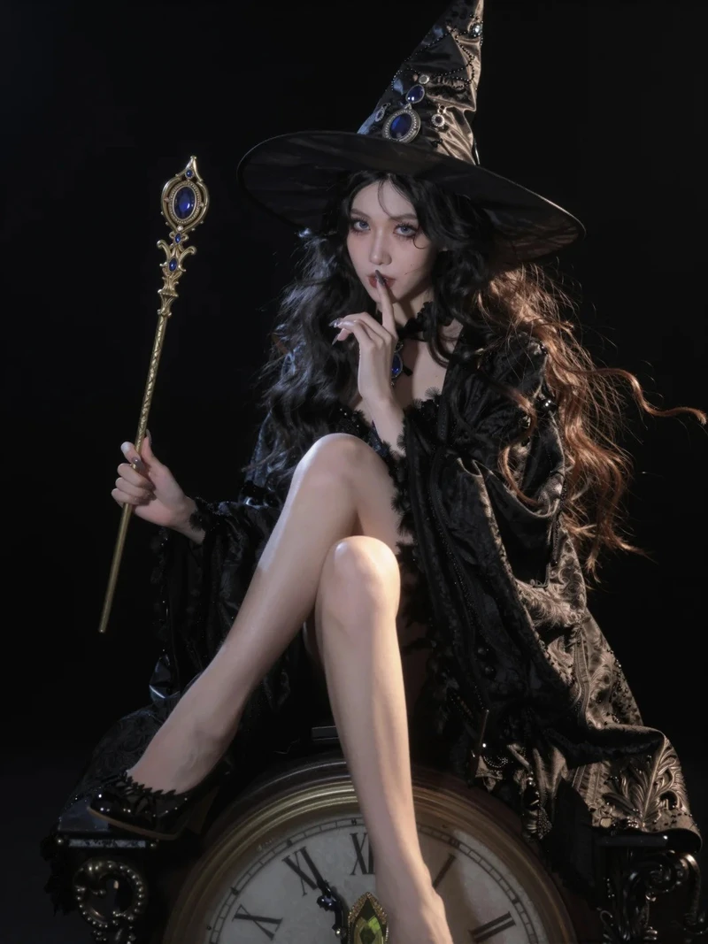 người mẫu cosplay phù thủy xinh đẹp