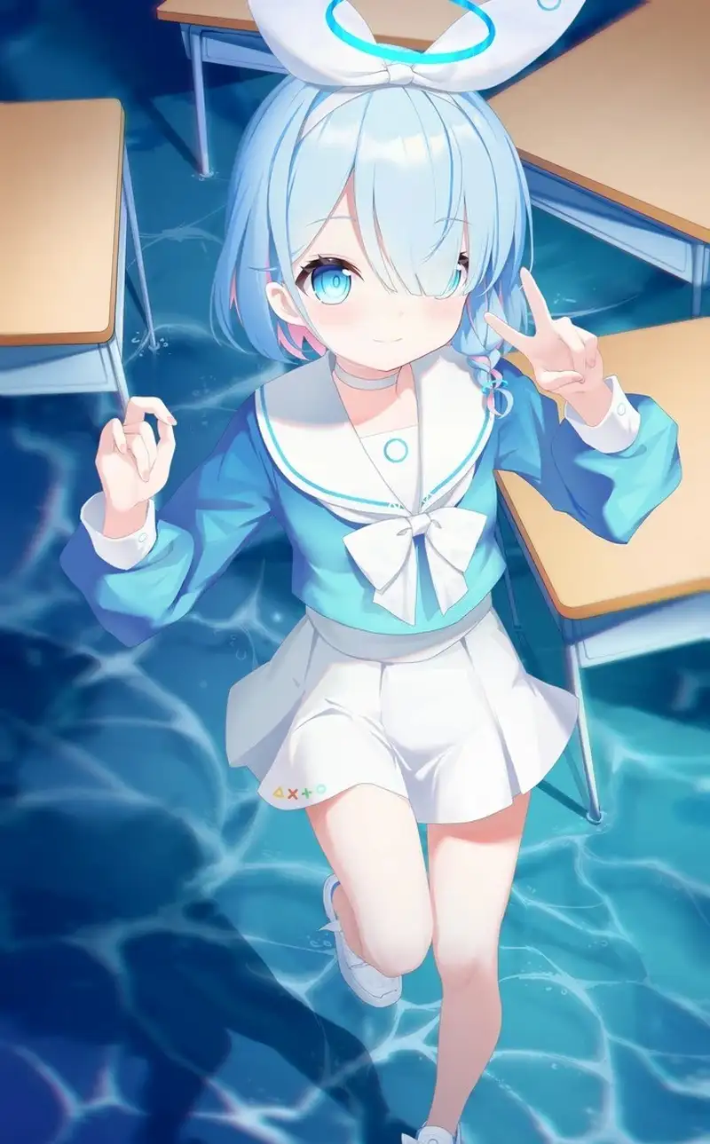 ấn tượng ảnh anime màu xanh dương