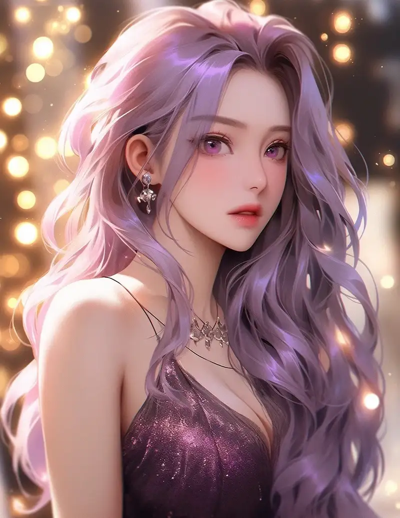 ảnh anime màu tím cool ngầu nam nữ