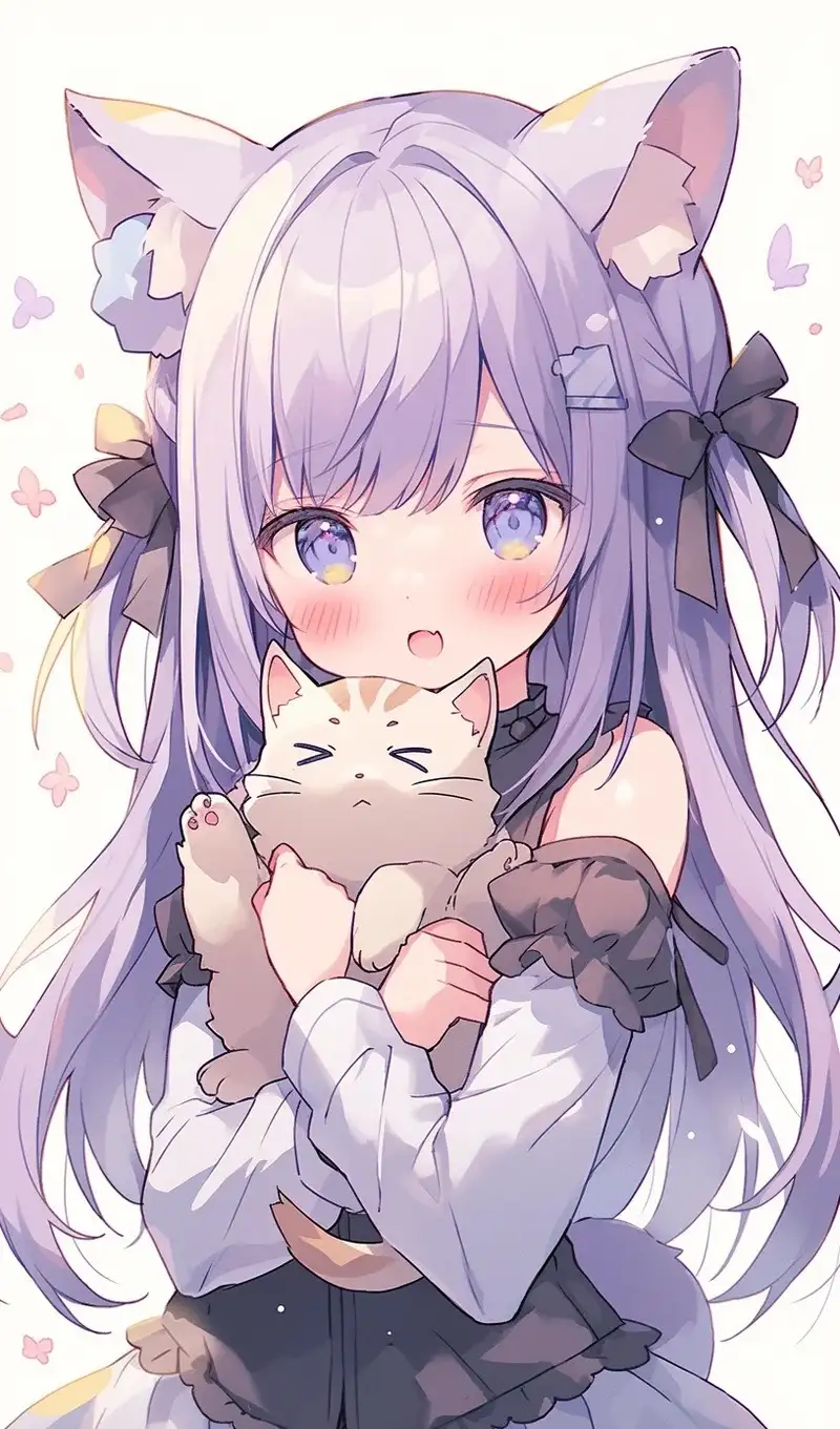 ảnh anime màu tím dễ thương phong cách