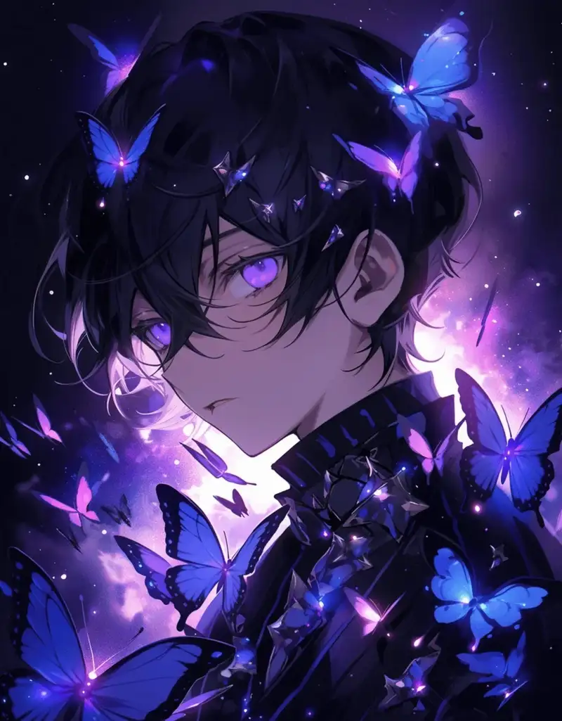 ảnh anime màu tím đẹp cho fan anime