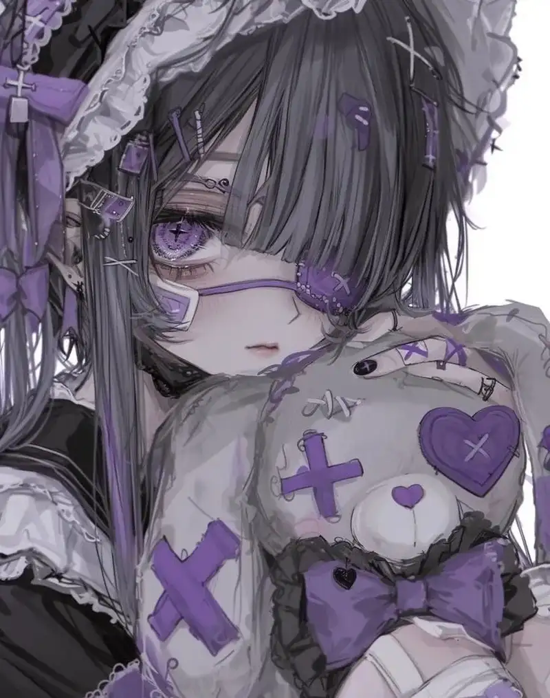 ảnh anime màu tím nền điện thoại đẹp