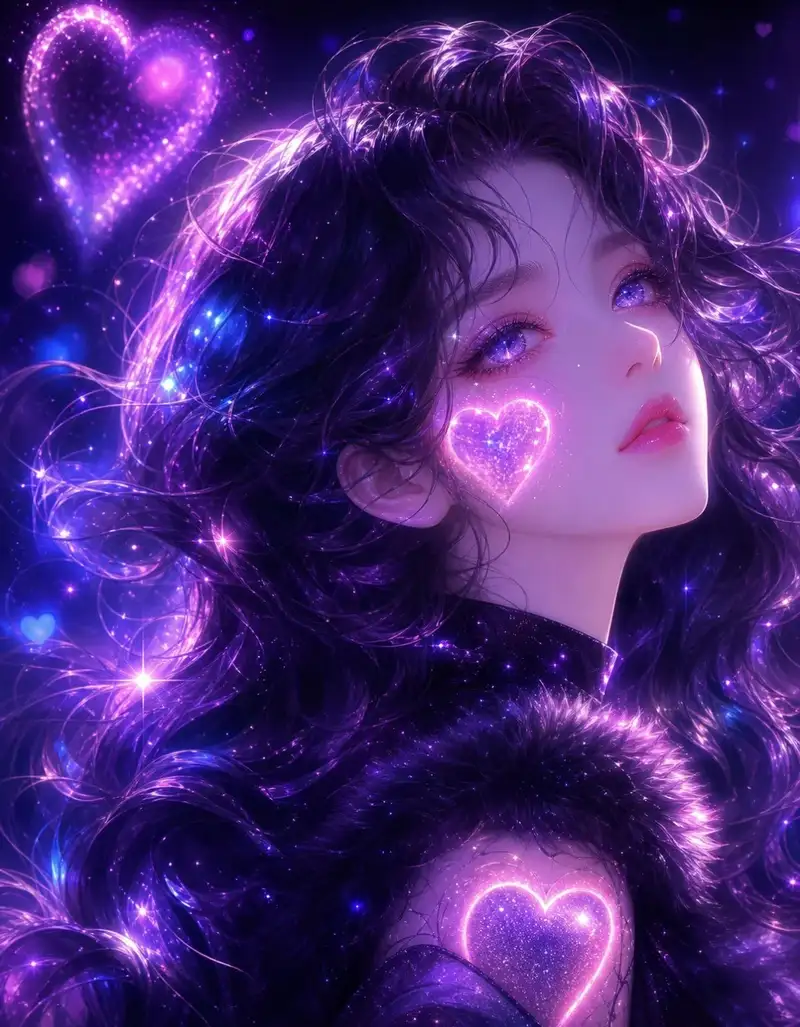 ảnh anime màu tím phong cách Nhật Bản