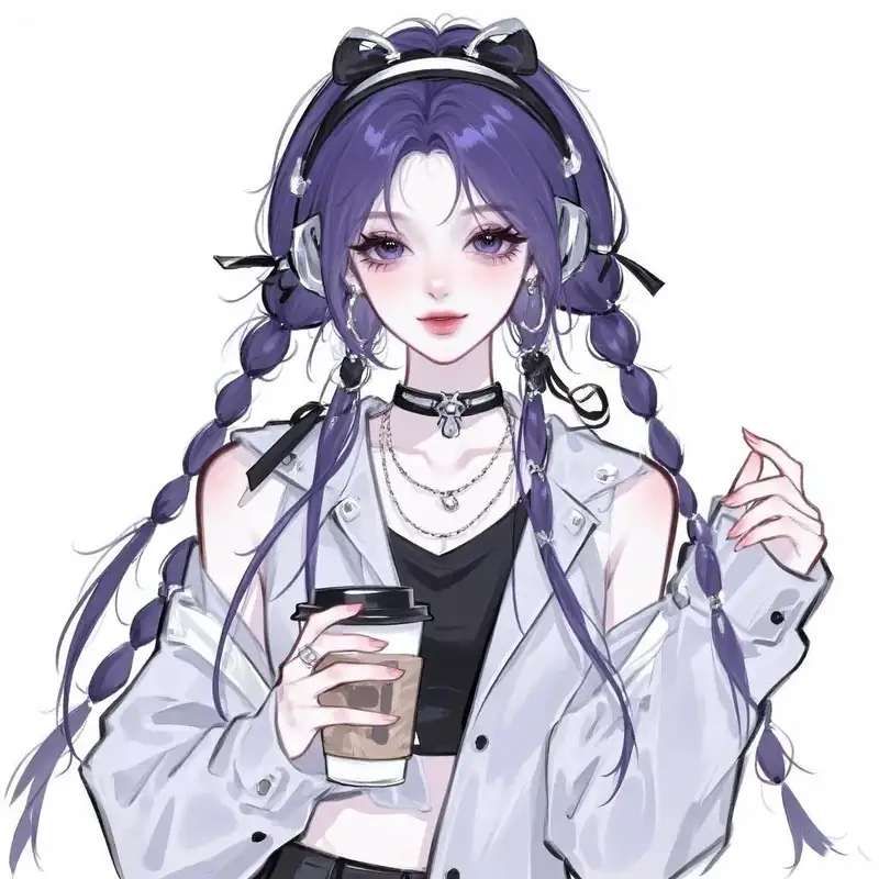 ảnh anime màu tím phong cách dark