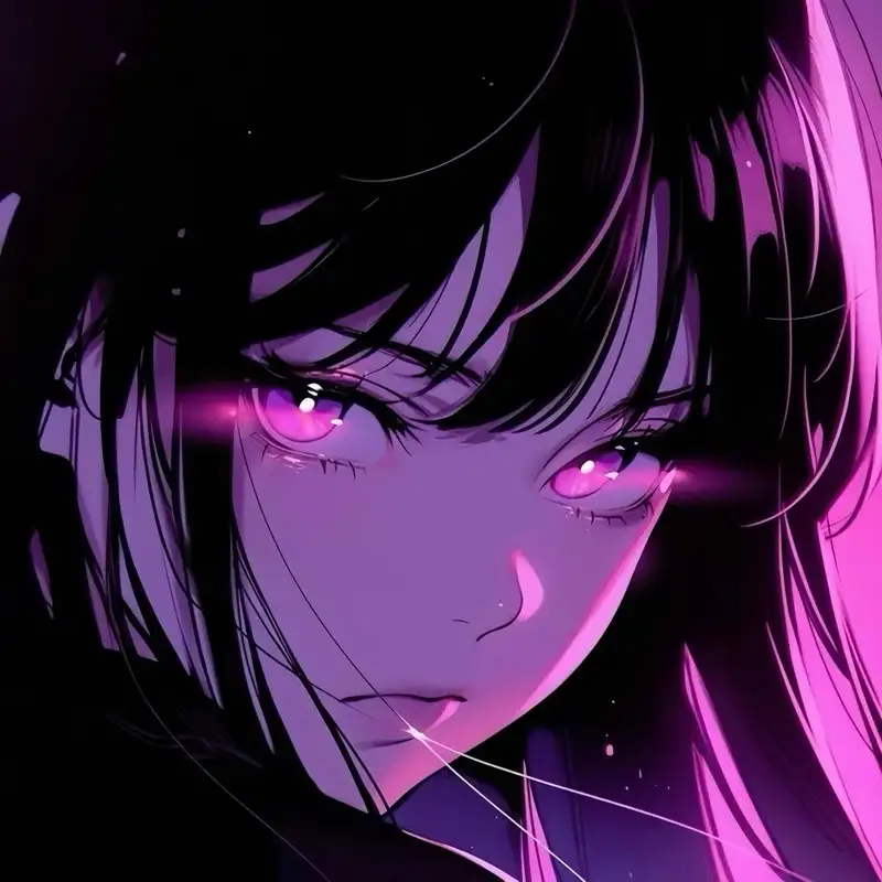 ảnh anime màu tím phong cách fantasy