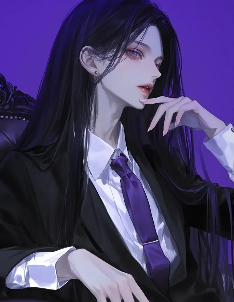 ảnh anime màu tím phong cách lãng mạn