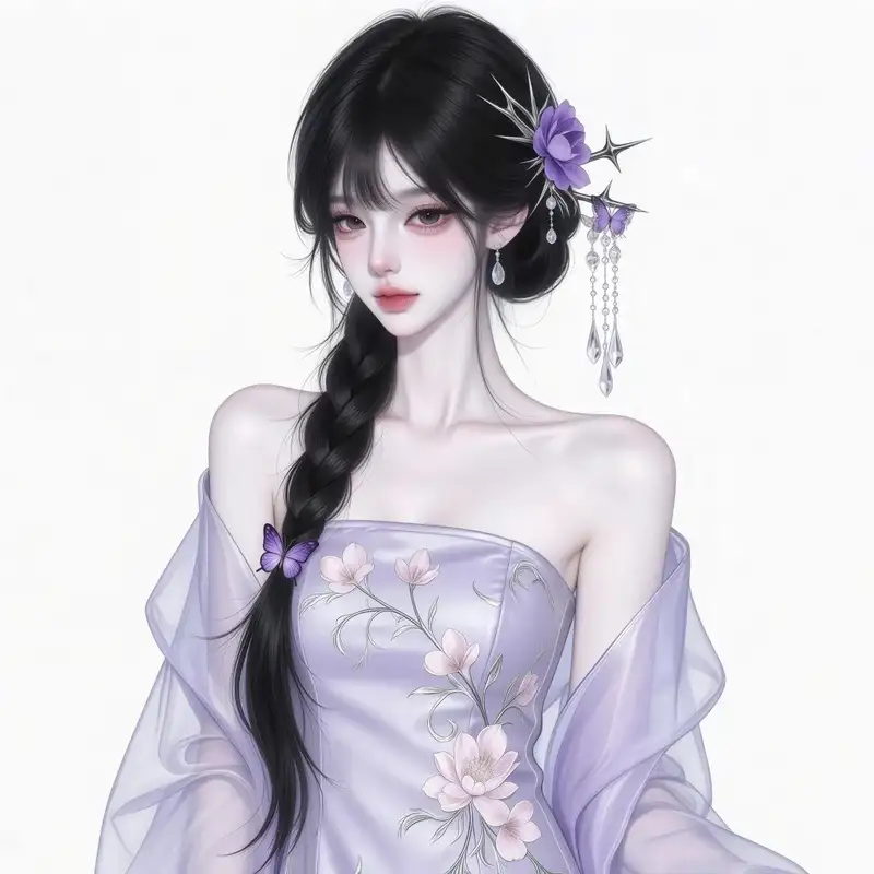 ảnh anime màu tím siêu nét full HD