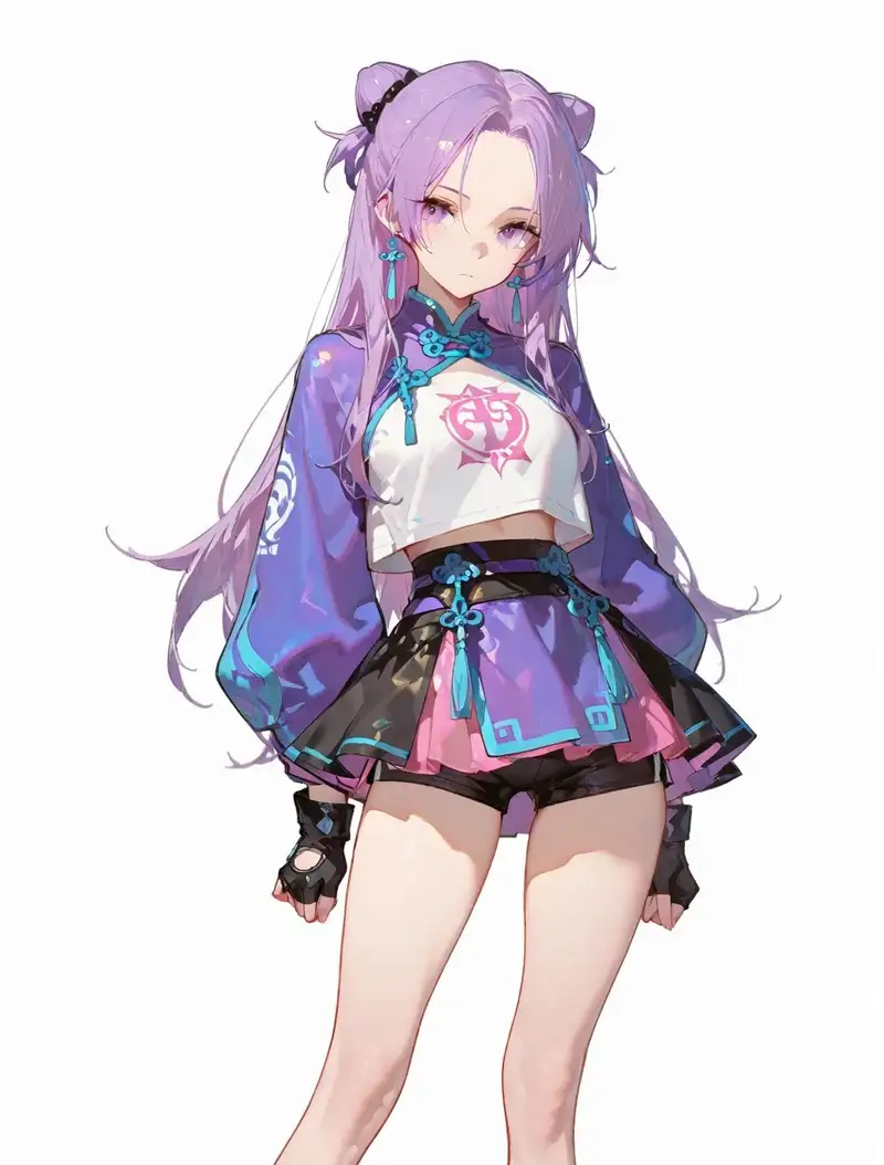 ảnh anime màu tím trong trẻo nhẹ nhàng