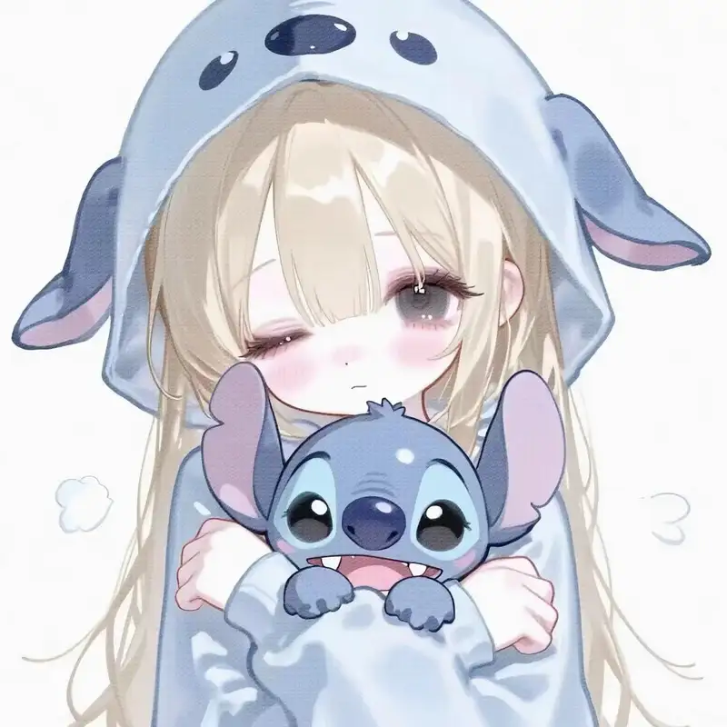 ảnh anime màu xanh dương làm avatar