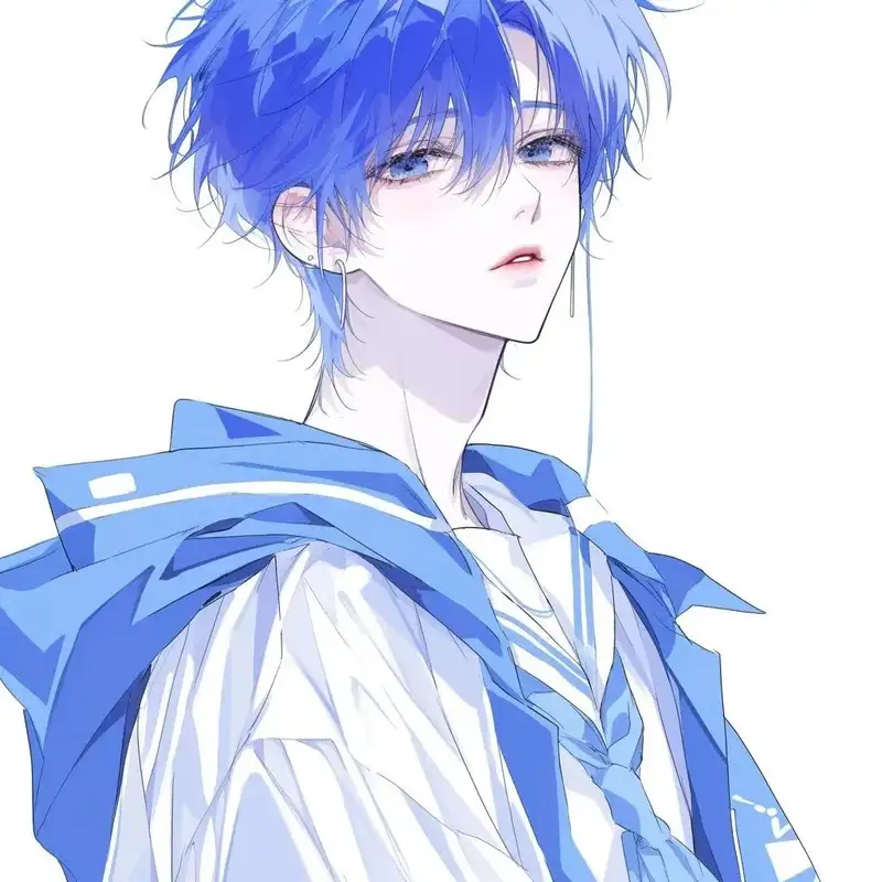 ảnh anime màu xanh dương làm hình nền