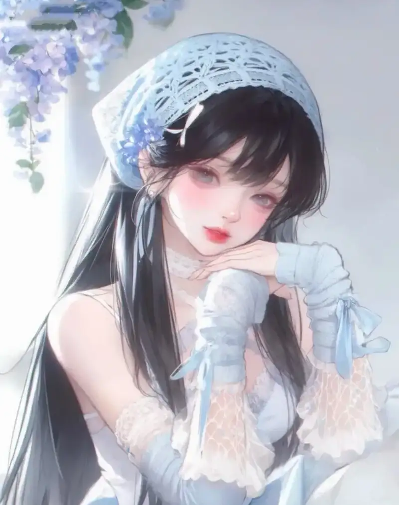 ảnh anime màu xanh dương ngầu