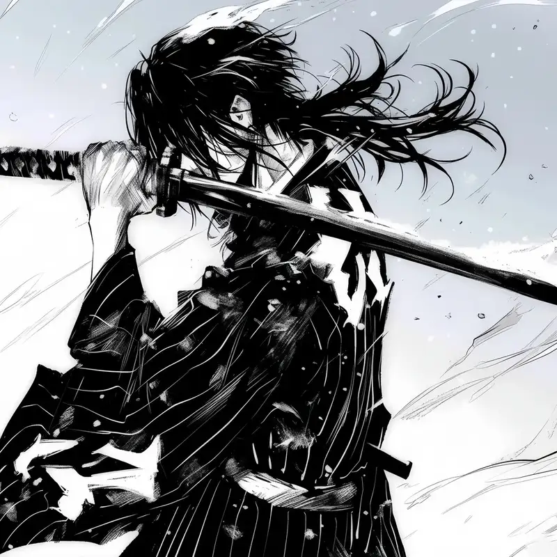 ảnh anime nam cổ trang với vẻ ngoài lạnh lùng