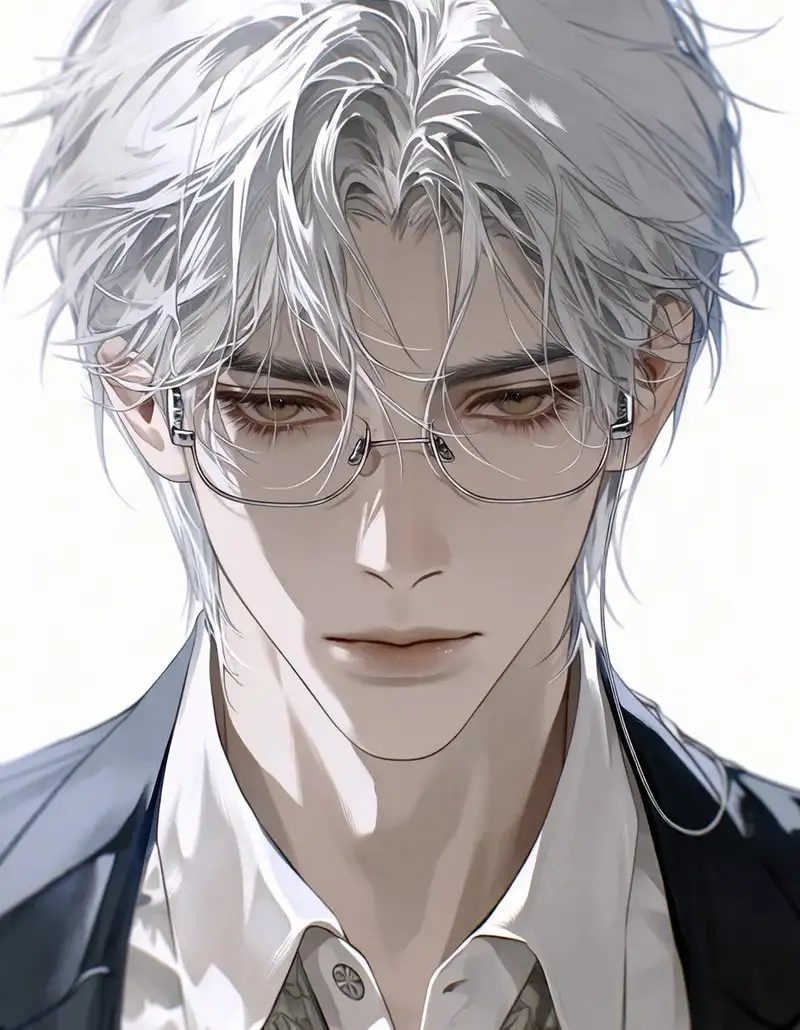 ảnh anime nam tóc trắng 4k cực đẹp